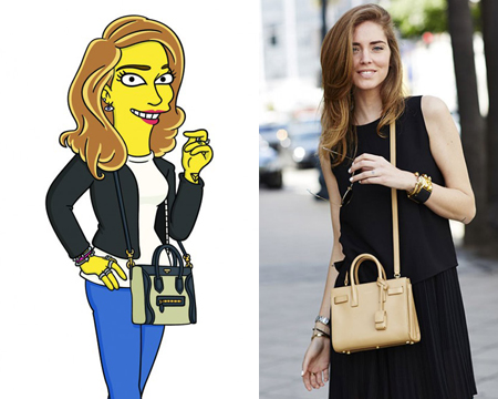 Chiara Ferragni simpsonizzata