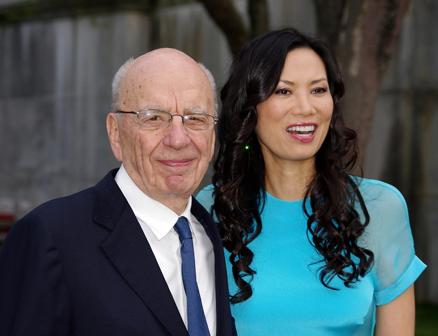 Rupert Murdoch con la sua ultima moglie, Wendi Deng