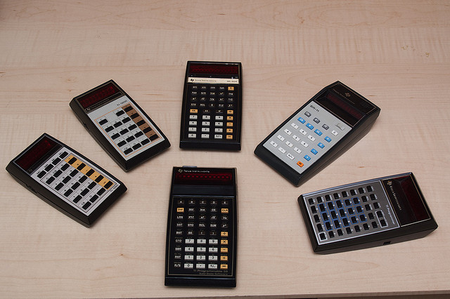 Alcune calcolatrici Texas Instruments