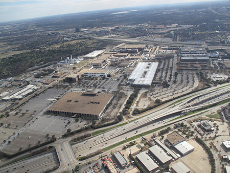 Uno stabilimento Texas Instruments visto dall'alto