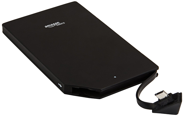 AmazonBasics caricabatterie portatile 2.000 mAh sottile