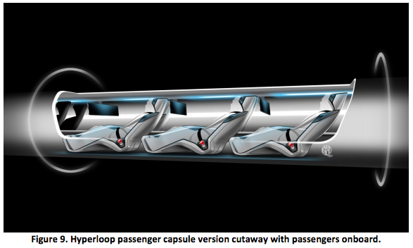 Particolare dell'interno di Hyperloop