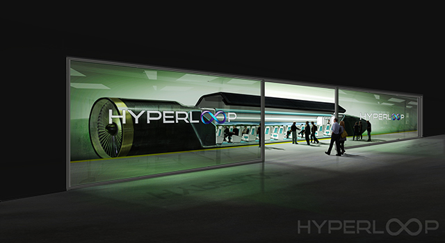 Imbarco passeggeri Hyperloop