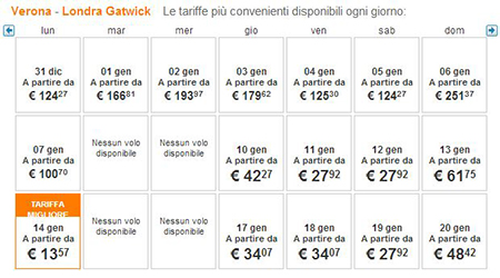 Form di prenotazione EasyJet