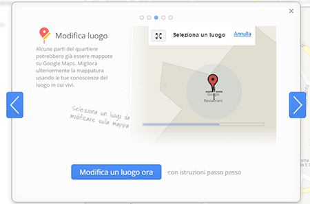 Aggiungere un luogo su Google Map Maker
