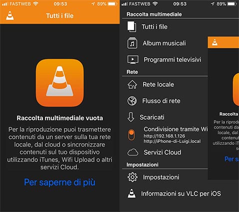 VLC su iPhone