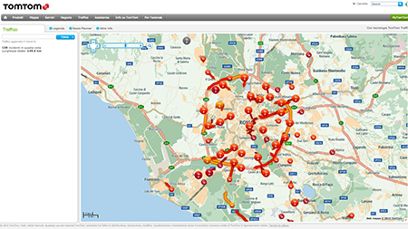 Traffico sul Raccordo anulare con TomTom