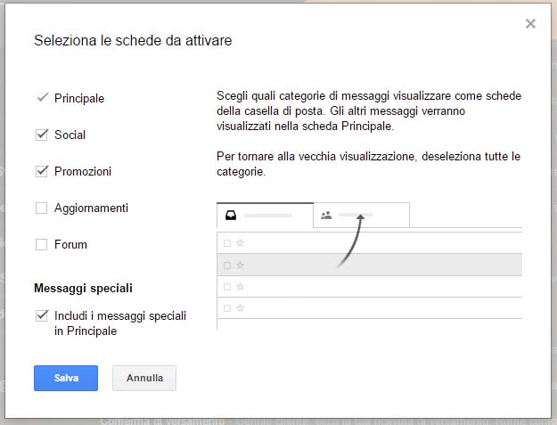 Schede Gmail