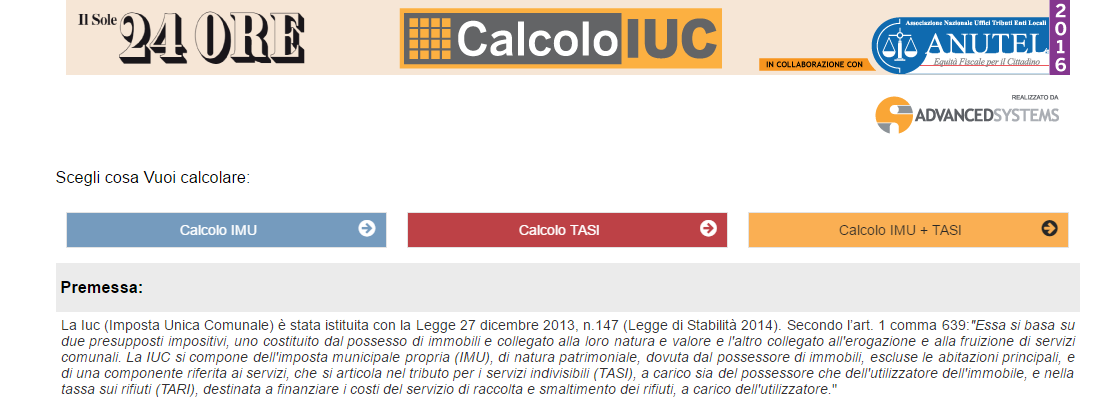 calcolo imu 2016 il soe 24 ore