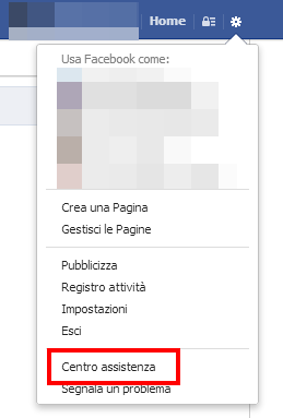 Centro assistenza Facebook