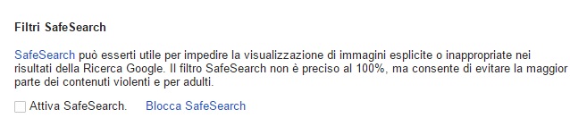 Filtri Google