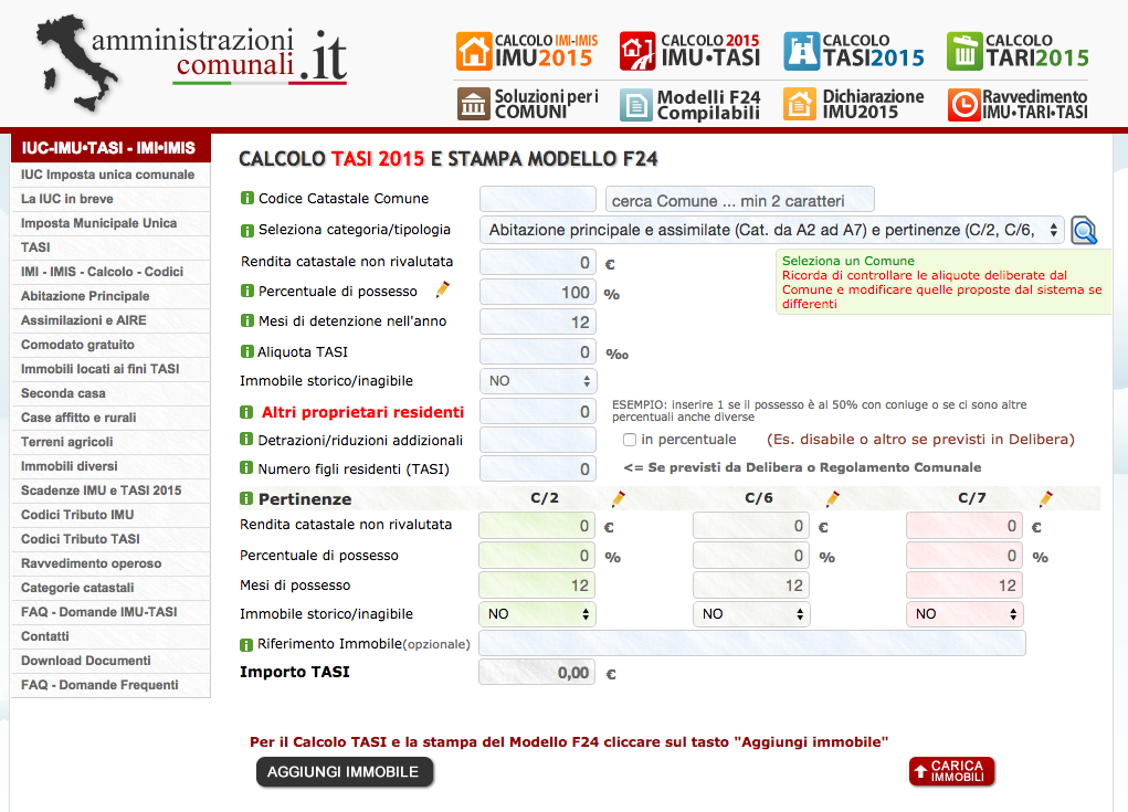 Calcolo IMU 2015