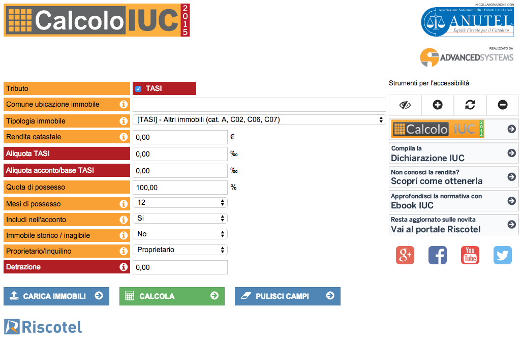 Calcolo TASI 2015
