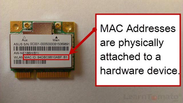 L'indirizzo MAC è stampato su un'etichetta apposta sul dispositivo Wi-Fi
