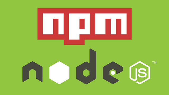 Logo di NPM e Node.js