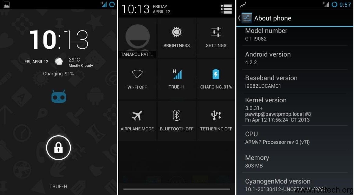 Screenshot di CyanogenMOD 10.1