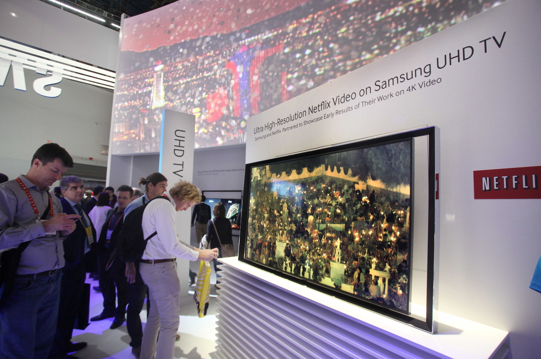Un televisone UHD della Samsung presentato nel corso dell'ultimo CES