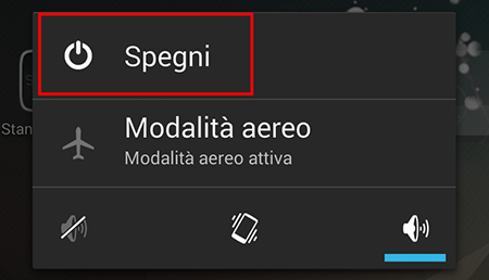 Spegnimento Android
