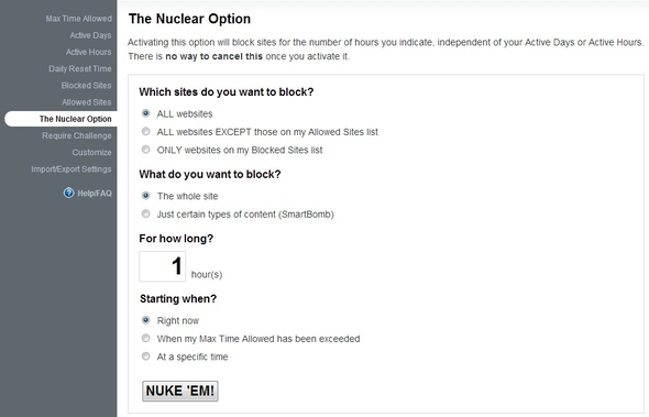 L'opzione nucleare su Stayfocusd