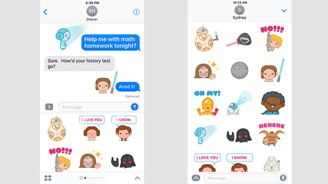 star wars stickers imessage