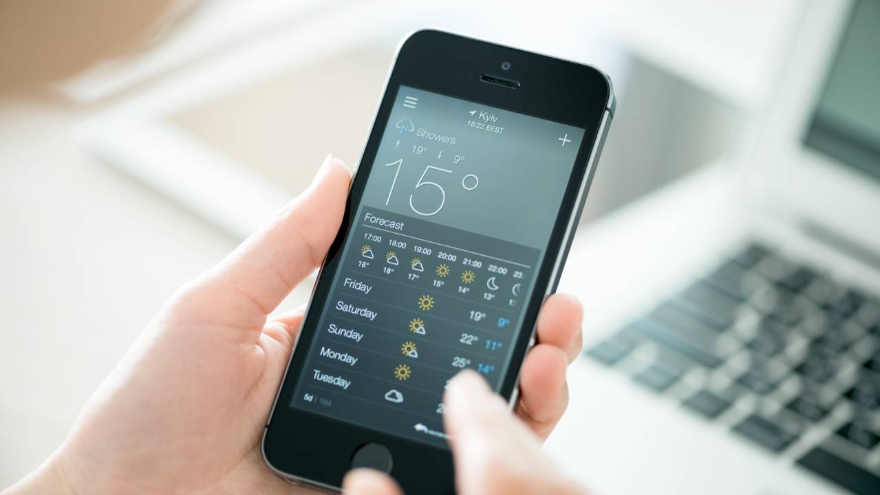 app meteo su smartphone