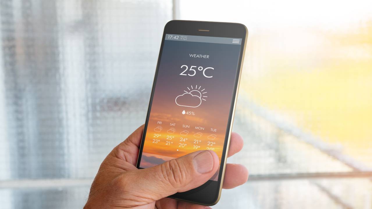 app meteo su smartphone