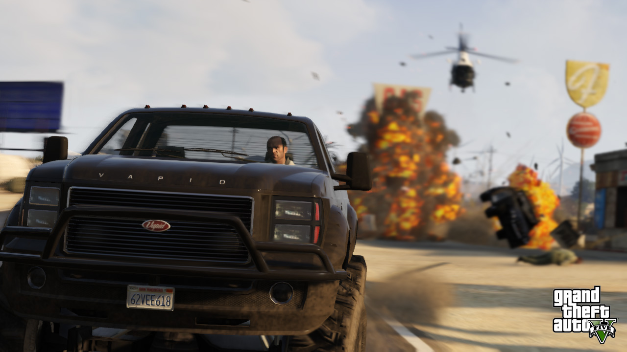 Fuga in auto per uno dei tre protagonisti di Grand Theft Auto 5