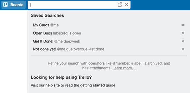 Cercare in Trello