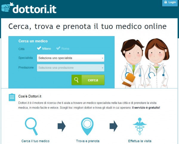 La homepage di dottori.it