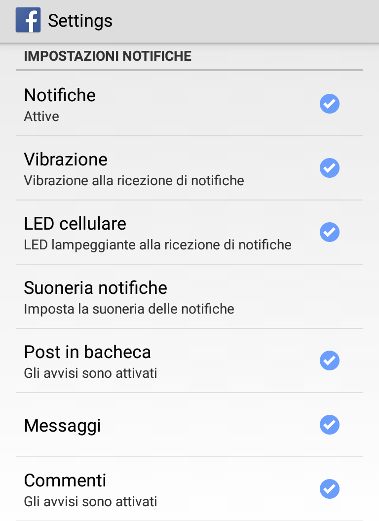 Gestione notifiche