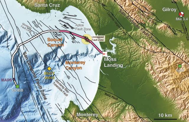 La dorsale in fibra nella baia di Monterey