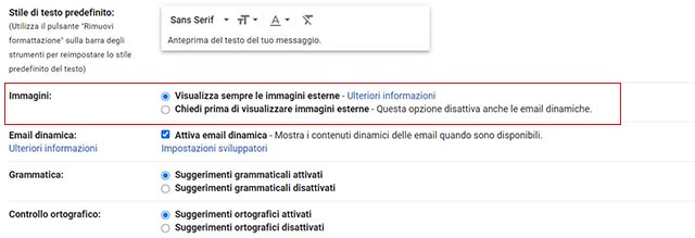 gmail immagini