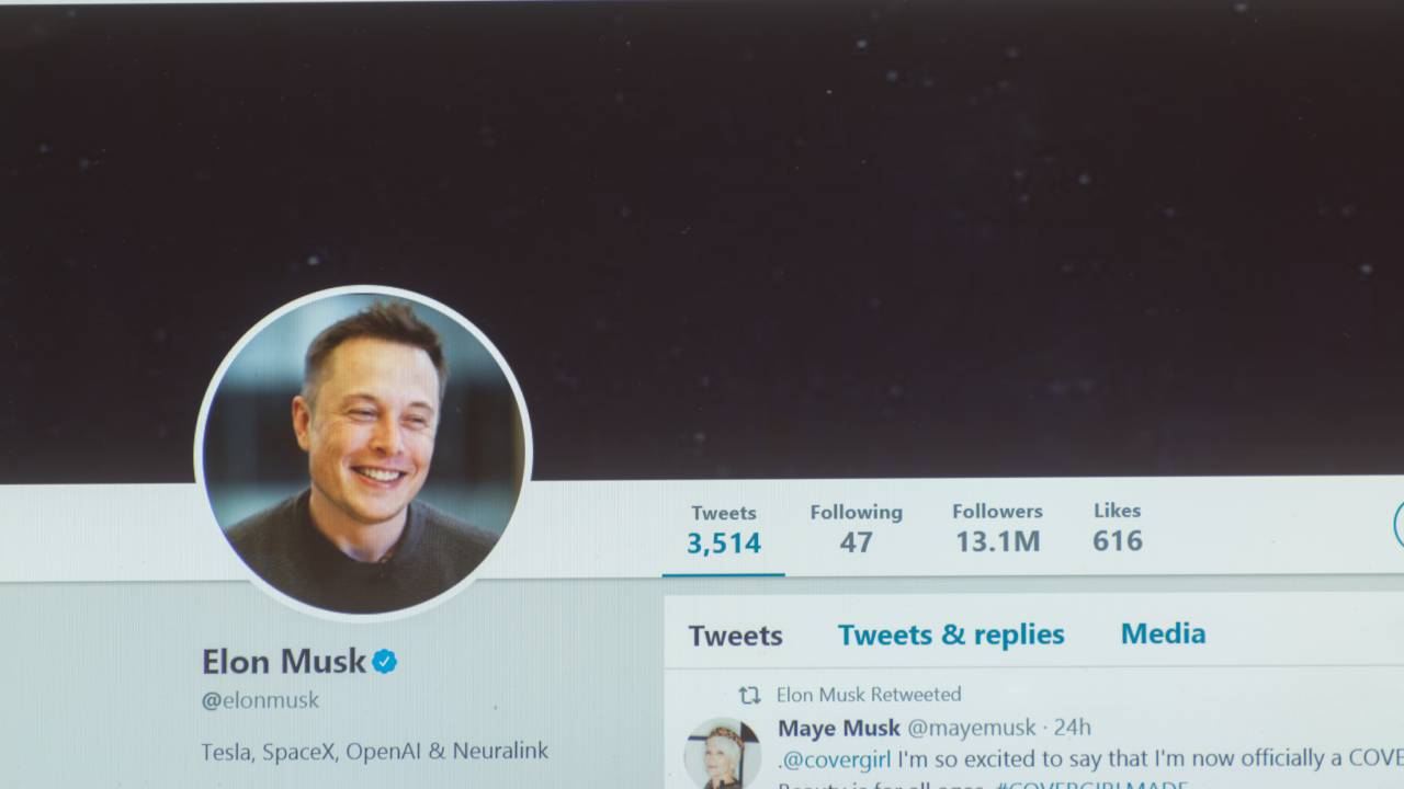 profilo elon musk su twitter