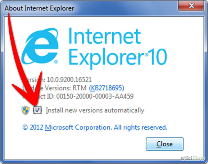 Aggiornamento Internet Explorer
