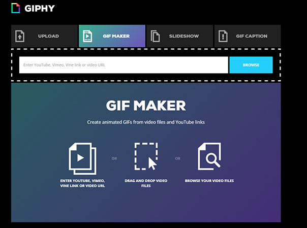 GIF Maker di Giphy