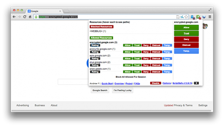 Javascript blocker