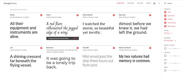 google fonts