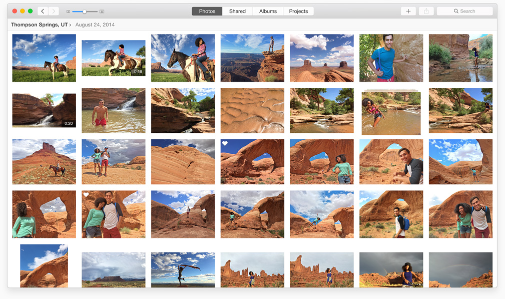 Modalità di visualizzazione in Apple Photos