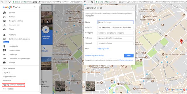Aggiungere attività commerciale su Google Maps da PC