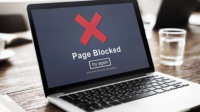 Pagina web bloccata