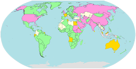 La mappa stilata da Reporter senza frontiere