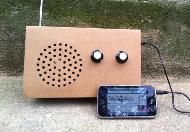 Cardboard radio