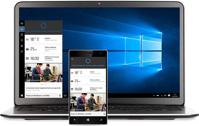 Cortana su Windows 10