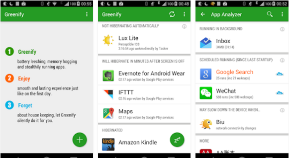 Greenify per risparmiare batteria Android
