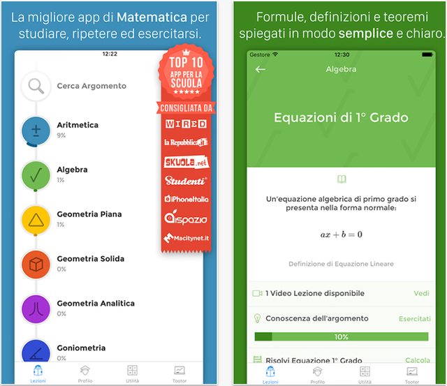 iMatematica per iOS