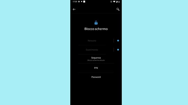 sblocco biometrico android