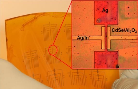 Prototipo di chip creato con nanostrutture cristalline