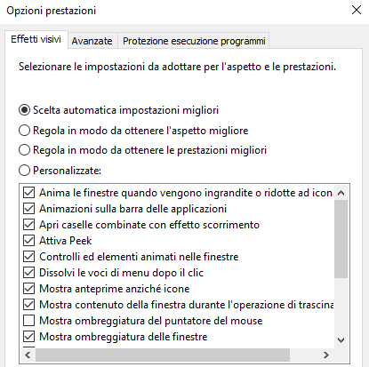 interfaccia utente windows 10