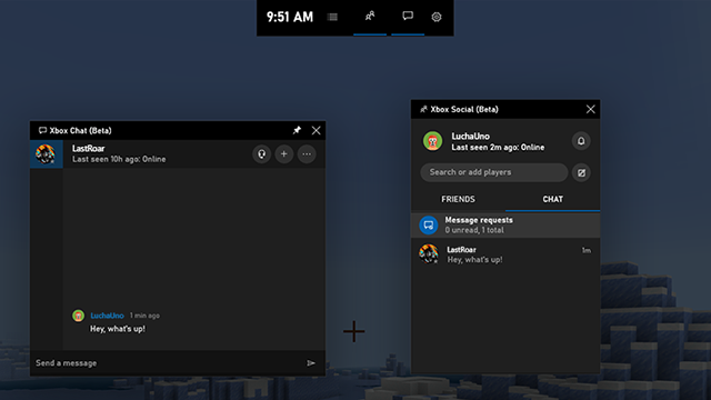 Chat Windows 10 game bar