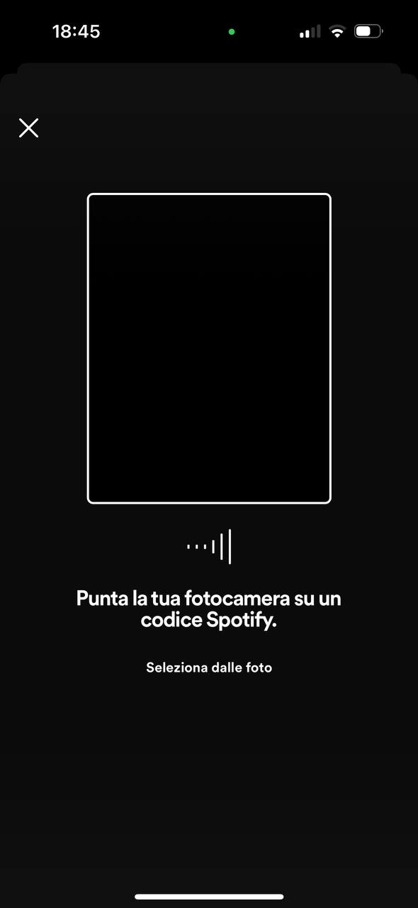 scannerizzare codice spotify